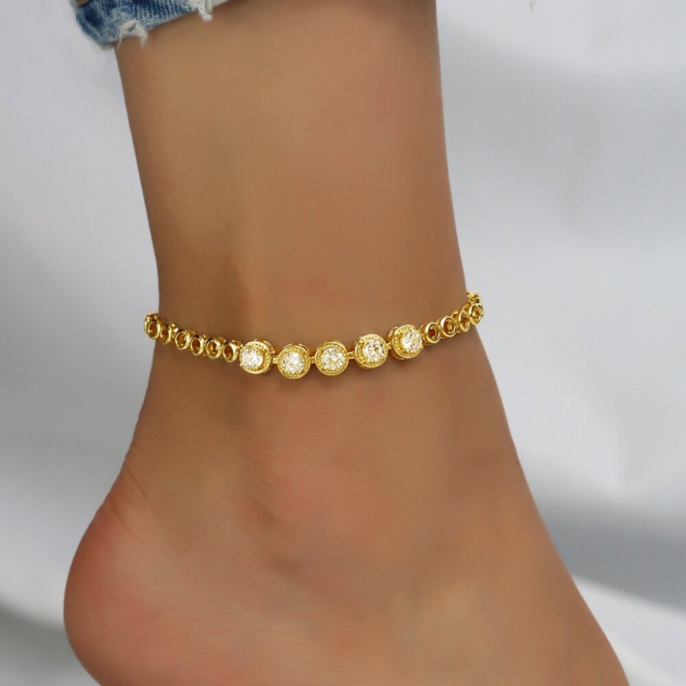 Gold Plated Tennins Bracelets 6'' to 8'' Adjustbale Color like Blue,Red,AB& More